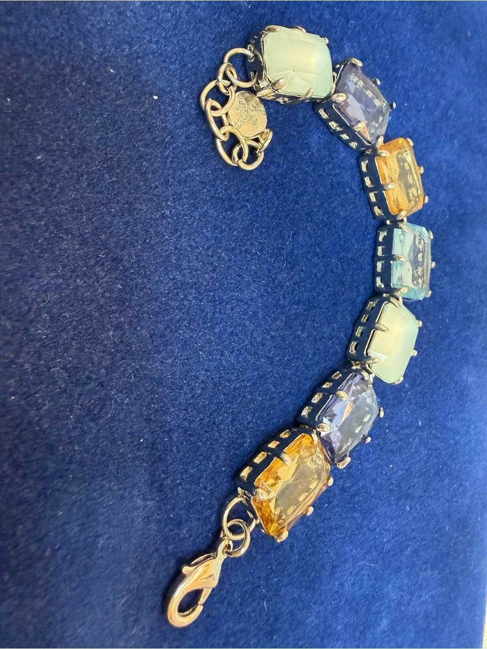 R.J. Graziano Statement Bracelet Multi Stone Gold Tone - Picture 10 of 15